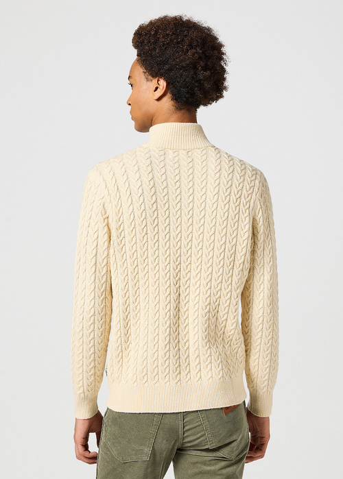 Wrangler® Half Zip Knit - Ecru