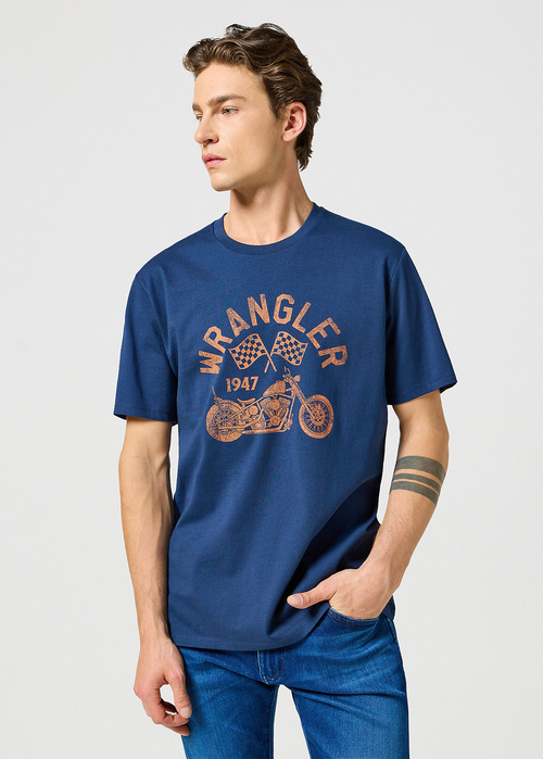 Wrangler Americana Tee Navy - 112357436