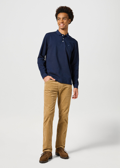 Wrangler Long Sleeve Refined Polo Navy - 112357287