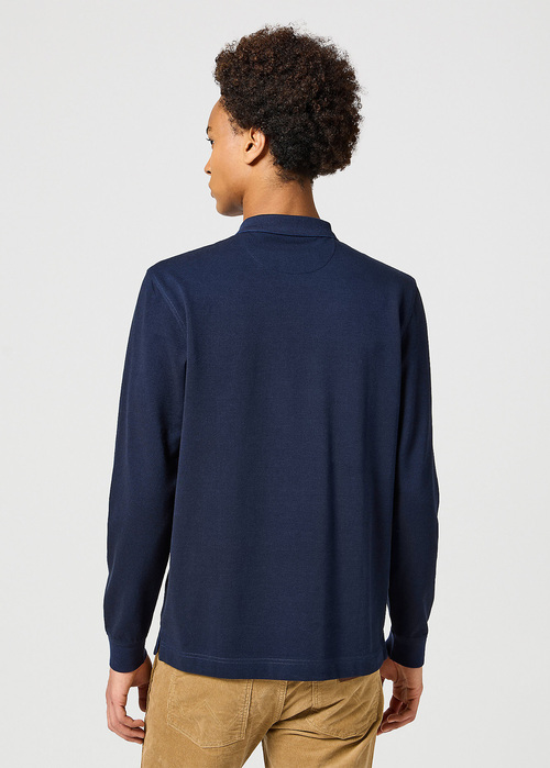 Wrangler® Long Sleeve Refined Polo - Navy