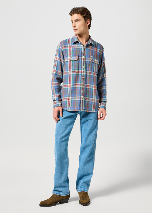 Wrangler® Two Pocket Shirt - Rainbow Check