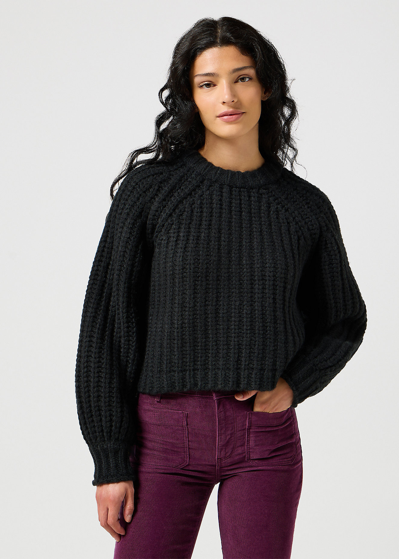 Wrangler® Puff Sleeve Sweater - Black