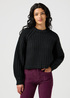 Wrangler Puff Sleeve Sweater Black - 112356480