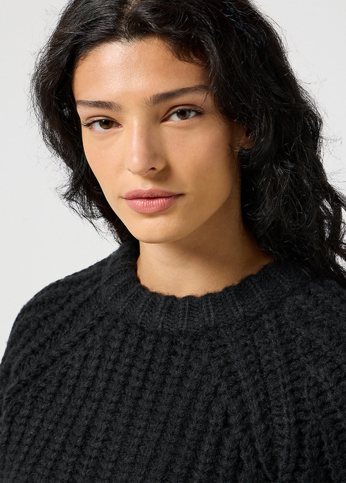 Wrangler Puff Sleeve Sweater Black - 112356480