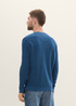 Tom Tailor® Structured Crew Neck Sweater - Dark Teal Melange