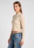 Lee® Long Sleeve Cropped Rib Tee - Oatmeal