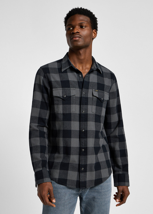 Lee® Clean Western Shirt  - Static Gray Check