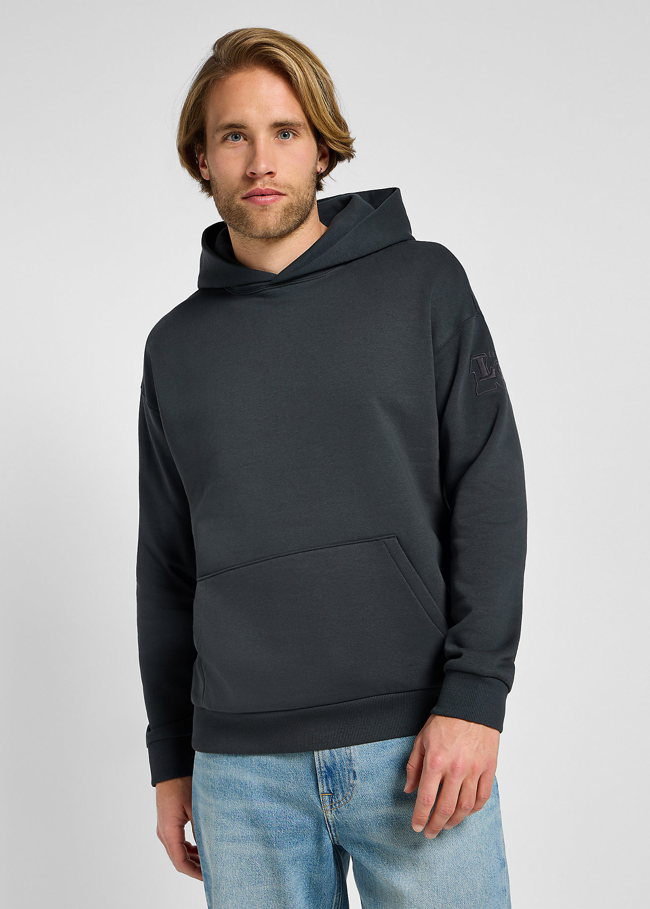 Lee® Core Relaxed Hoodie - Washed Black