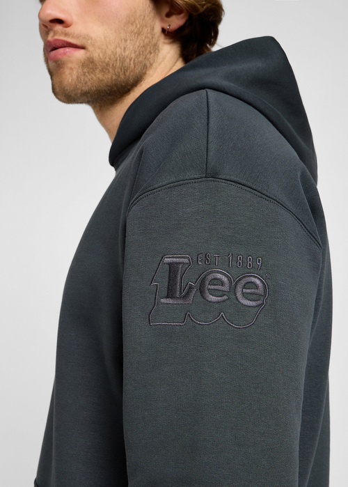 Lee Core Relaxed Hoodie Washed Black - 112355528