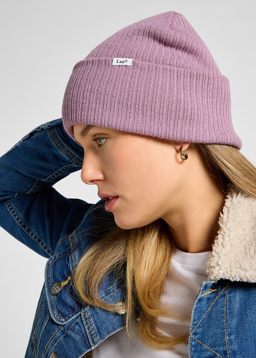 Lee® Ribbed Beanie - Pretty Plum