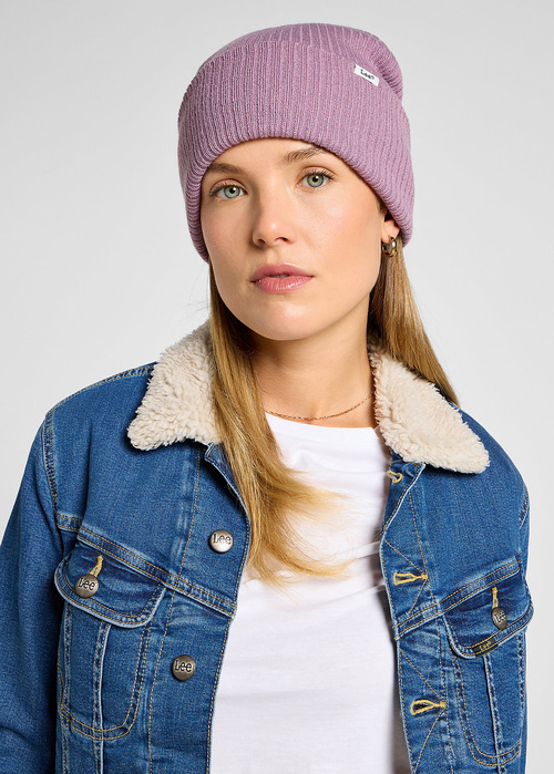 Lee Ribbed Beanie Pretty Plum - 112358334