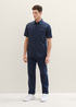 Tom Tailor® Short-sleeved Shirt With A Print - Navy Stripe Design