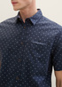 Tom Tailor® Short-sleeved Shirt With A Print - Navy Stripe Design