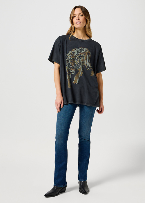 Wrangler Oversized Tee Faded Black - 112356445