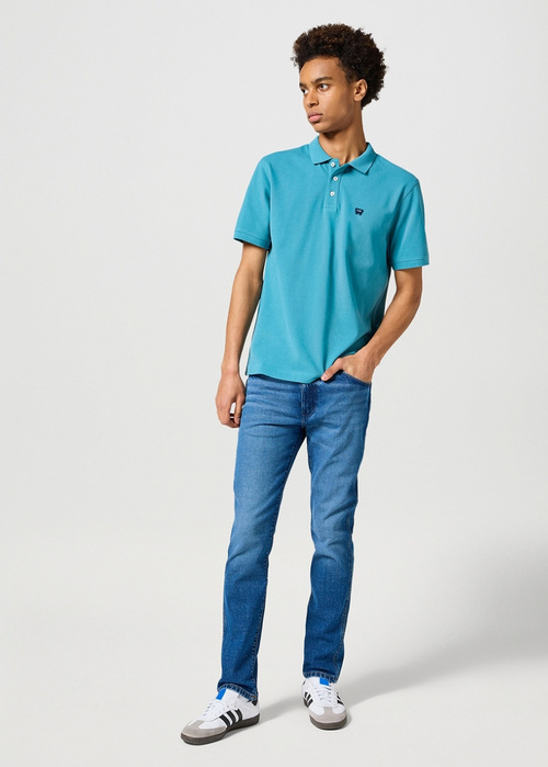 Wrangler® Short Sleeve Polo Tee - Storm Blue