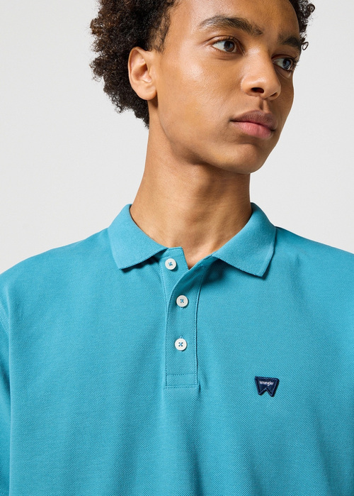 Wrangler® Short Sleeve Polo Tee - Storm Blue