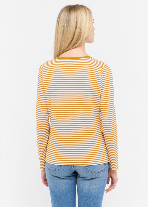 Mustang® Anna C-Neck - Brown Stripe