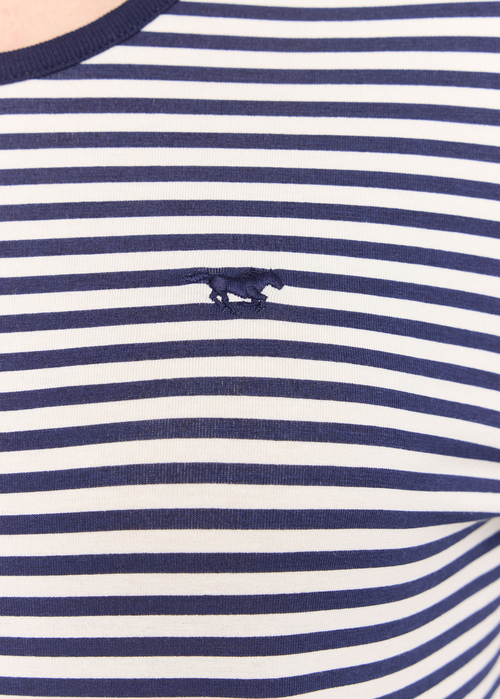 Mustang Anna C Neck Navy Stripe - 1015768-12661