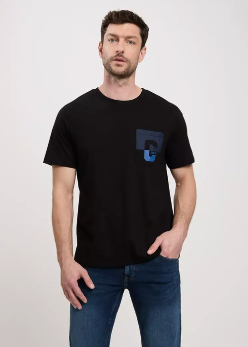 Cross Jeans T Shirt C Neck Black 020 - 16015-020