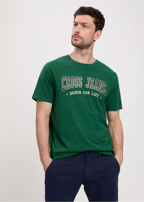 Cross Jeans® Retro C-Neck Tee - Green (530)