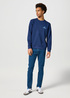 Wrangler® Small Logo Crew - Navy