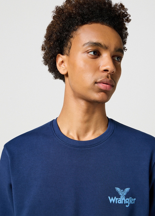 Wrangler® Small Logo Crew - Navy