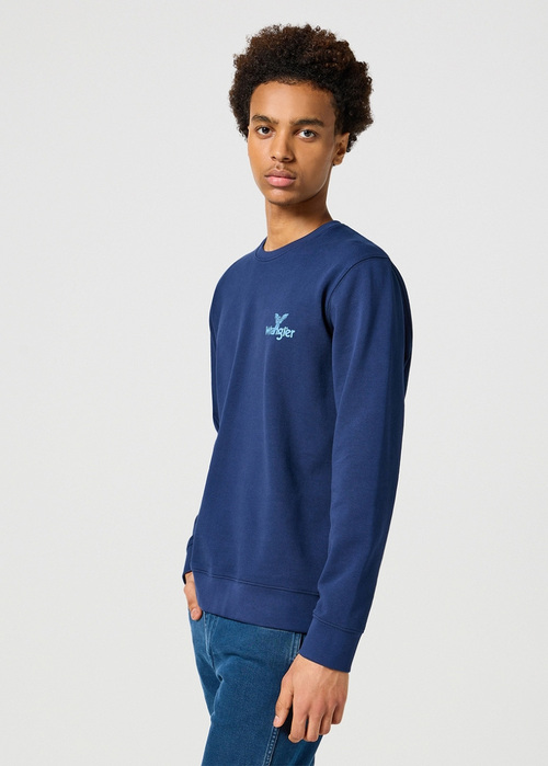 Wrangler® Small Logo Crew - Navy