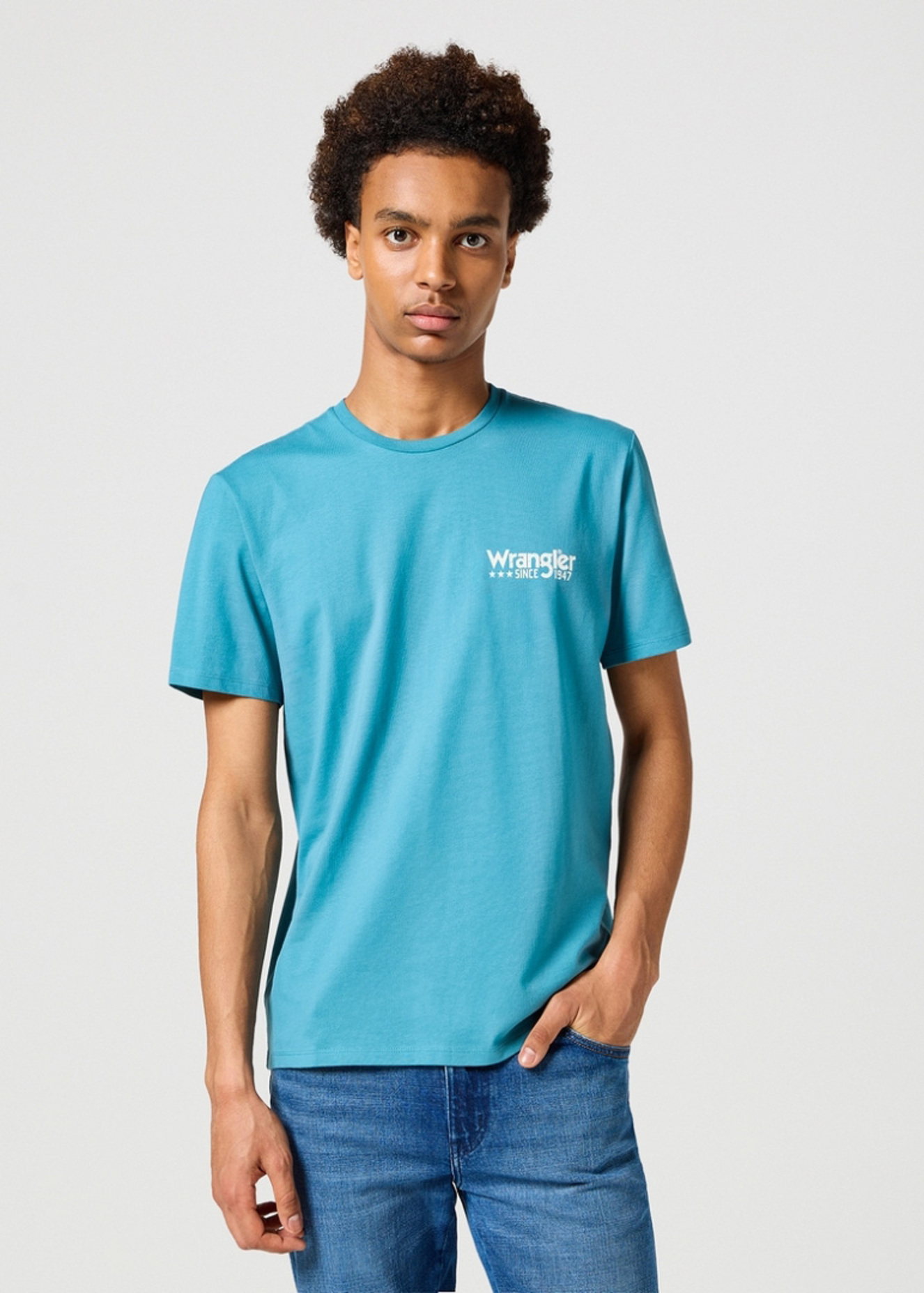 Lee Logo Tee Storm Blue - 112355052