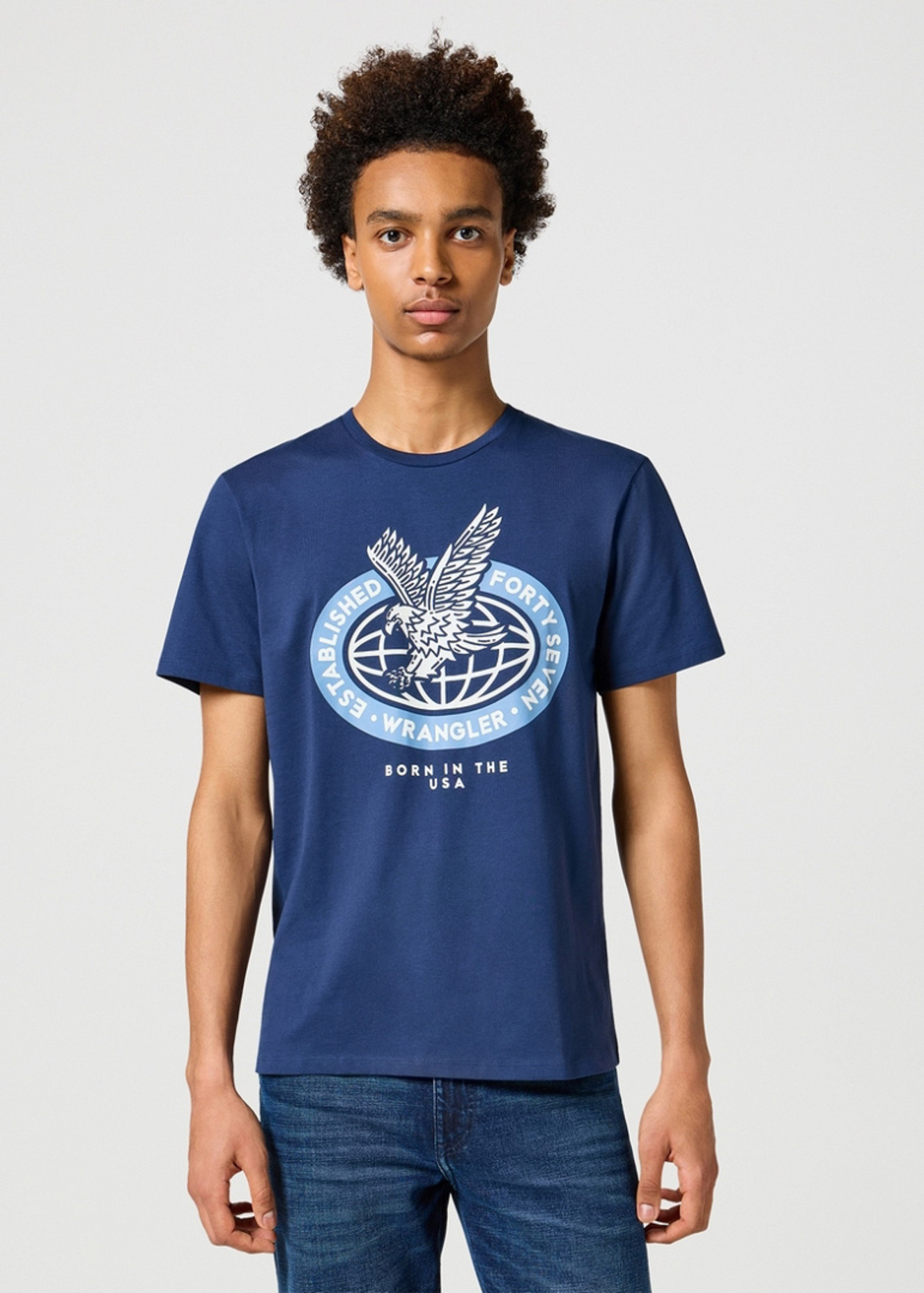 Wrangler Americana Tee Navy - 112355047