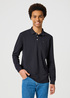 Wrangler® Long Sleeve Polo Tshirt - Black