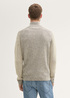 Tom Tailor® Halfzip Sweater - Sand Taupe Navy Multicolor