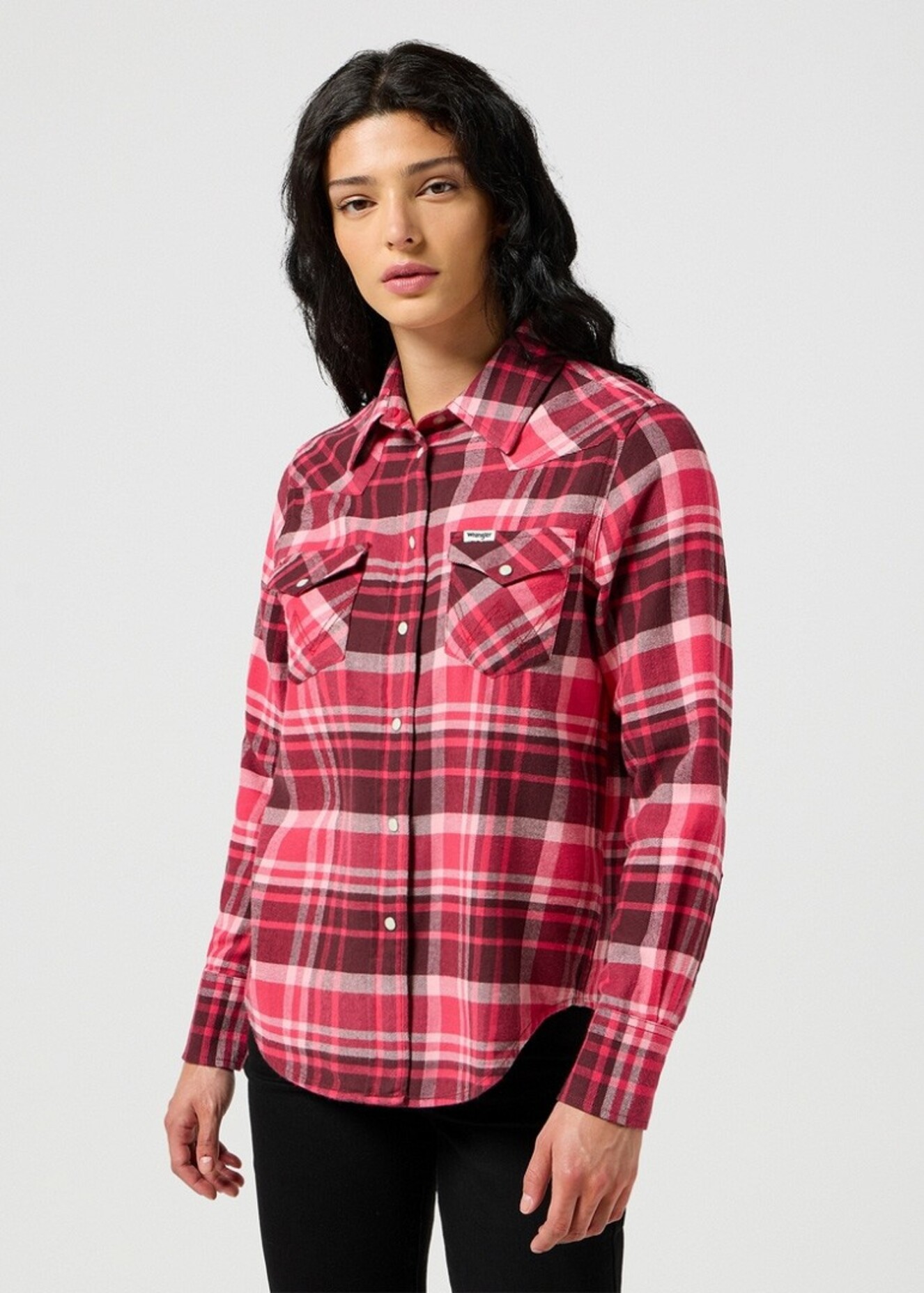 Wrangler Western Shirt Pink - 112356648