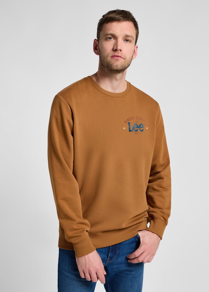 Lee Logo Crew Sweatshirt Acorn - 112355662