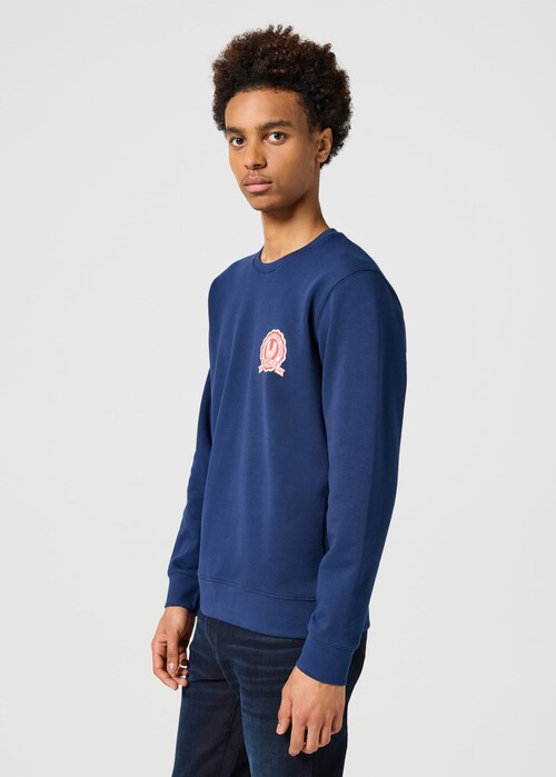 Wrangler Graphic Crew Sweatshirt Navy