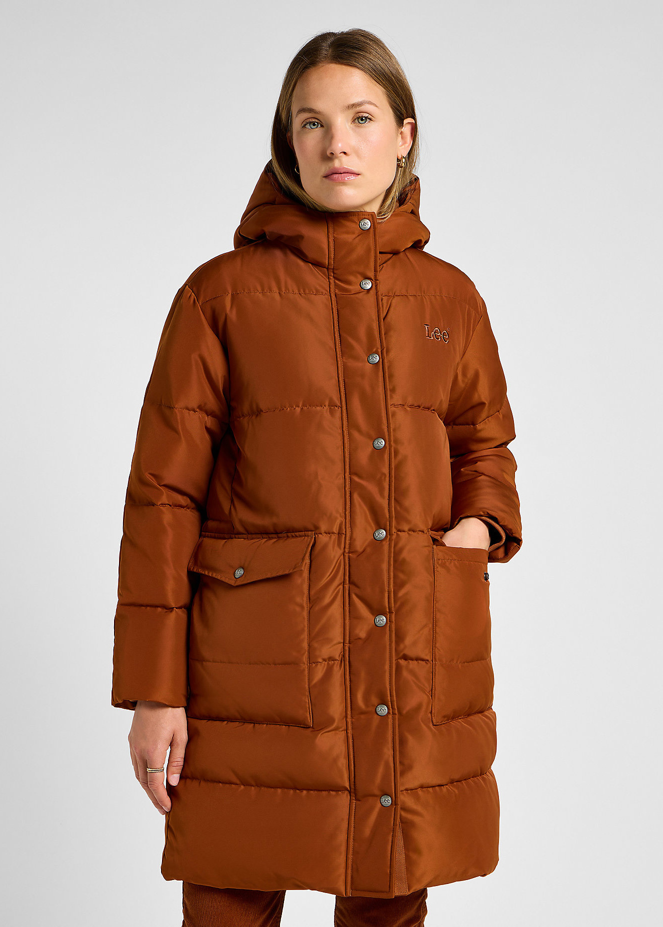 Lee® Long Puffer Jacket - Clove