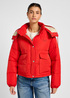 Lee Hooded Short Puffer True Red - 112355190