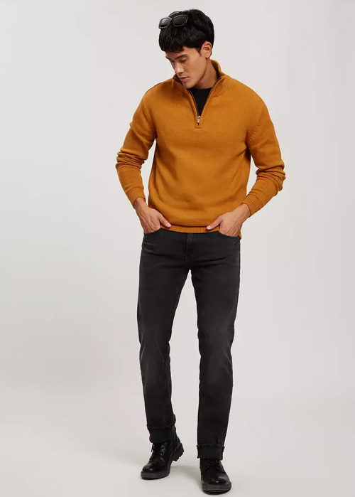 Cross Jeans® HalfZip Knit - Cinnamon