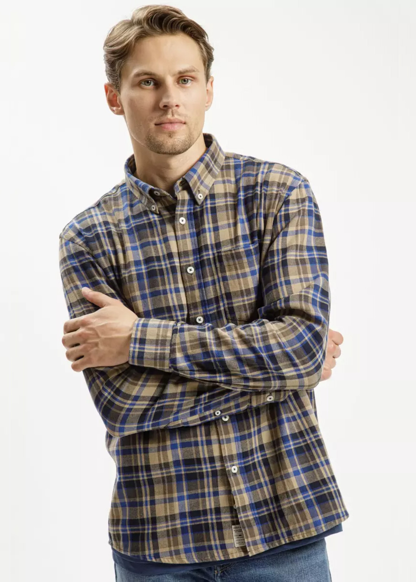 Cross Jeans® Shirt - Indigo Check (005)