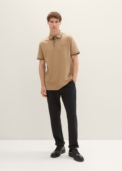 Tom Tailor Polo Tshirt Hazel Brown Melange - 112355662