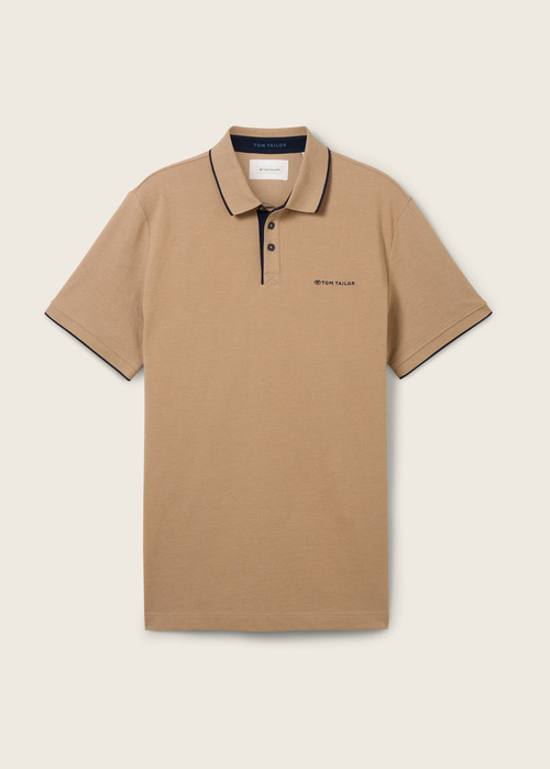 Tom Tailor® Polo Tshirt - Hazel Brown Melange