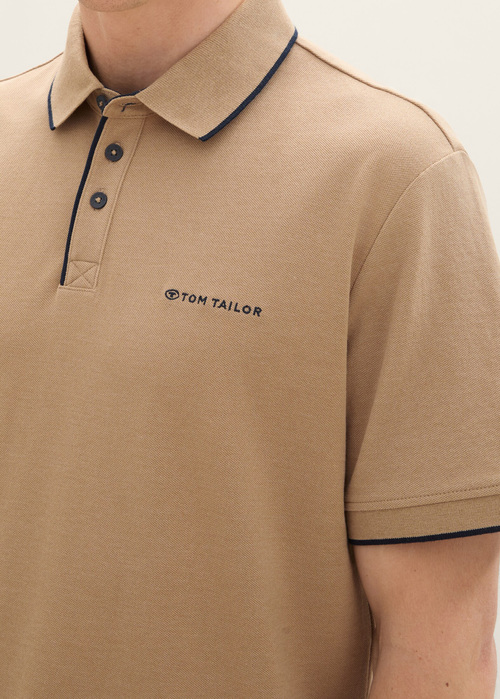 Tom Tailor® Polo Tshirt - Hazel Brown Melange