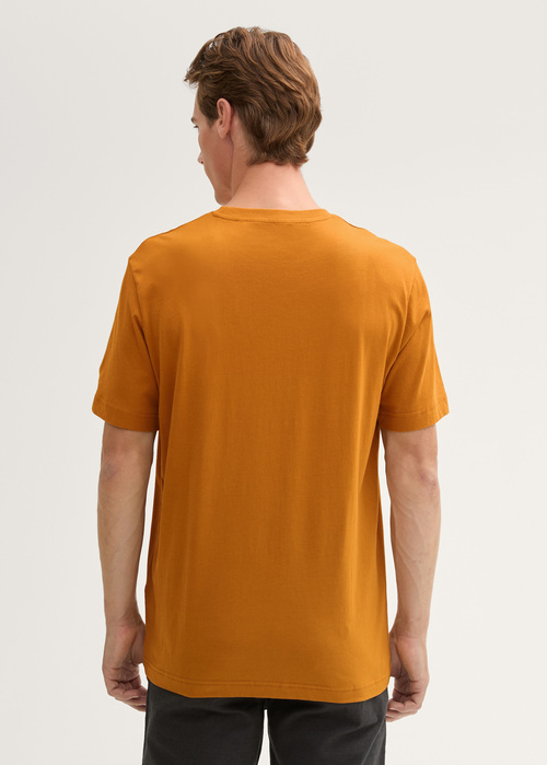 Tom Tailor® T-shirt With A Logo Print - Peanut Butter Brown