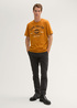 Tom Tailor® T-shirt With A Logo Print - Peanut Butter Brown