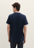 Tom Tailor Polo Shirt With A Print Sky Captain Blue - POLY-COTTON-BRUSHED-FLEECE