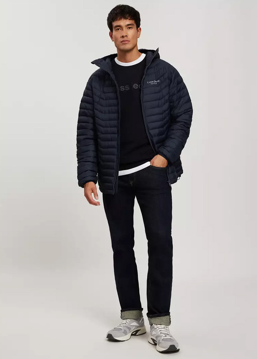 Cross Jeans Winter Quilted Jacket Navy 001 - 40287-001