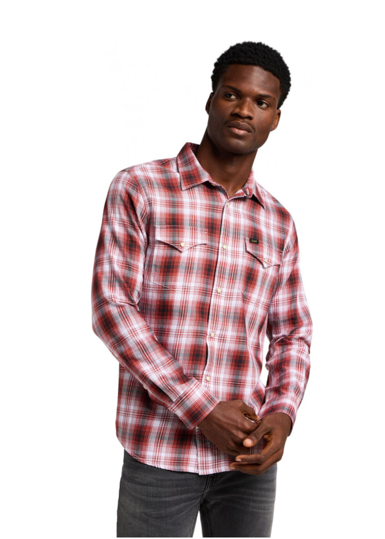 Wrangler® Clean Western Shirt - Garnet Check