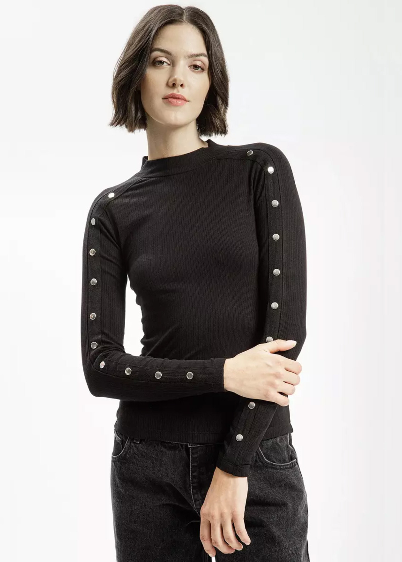 Cross Jeans Long Sleeve Sweat Black 020 - 56136-020