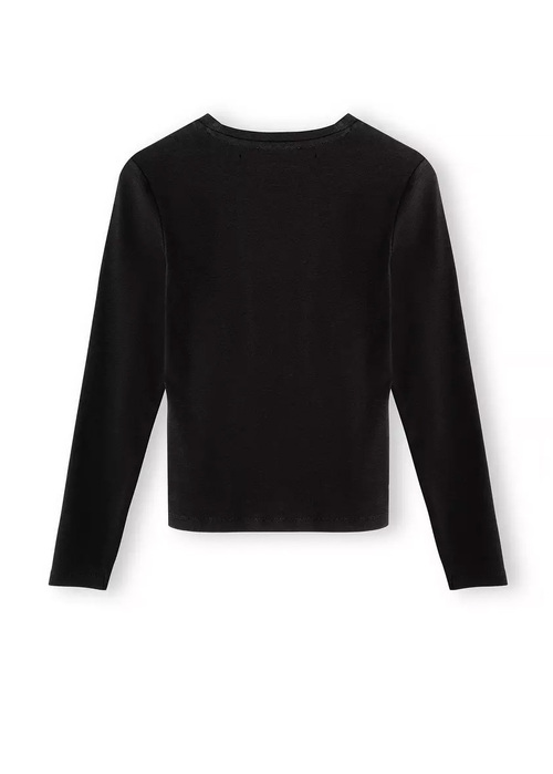 Cross Jeans® Long Sleeve V-Neck Tee - Black (020)