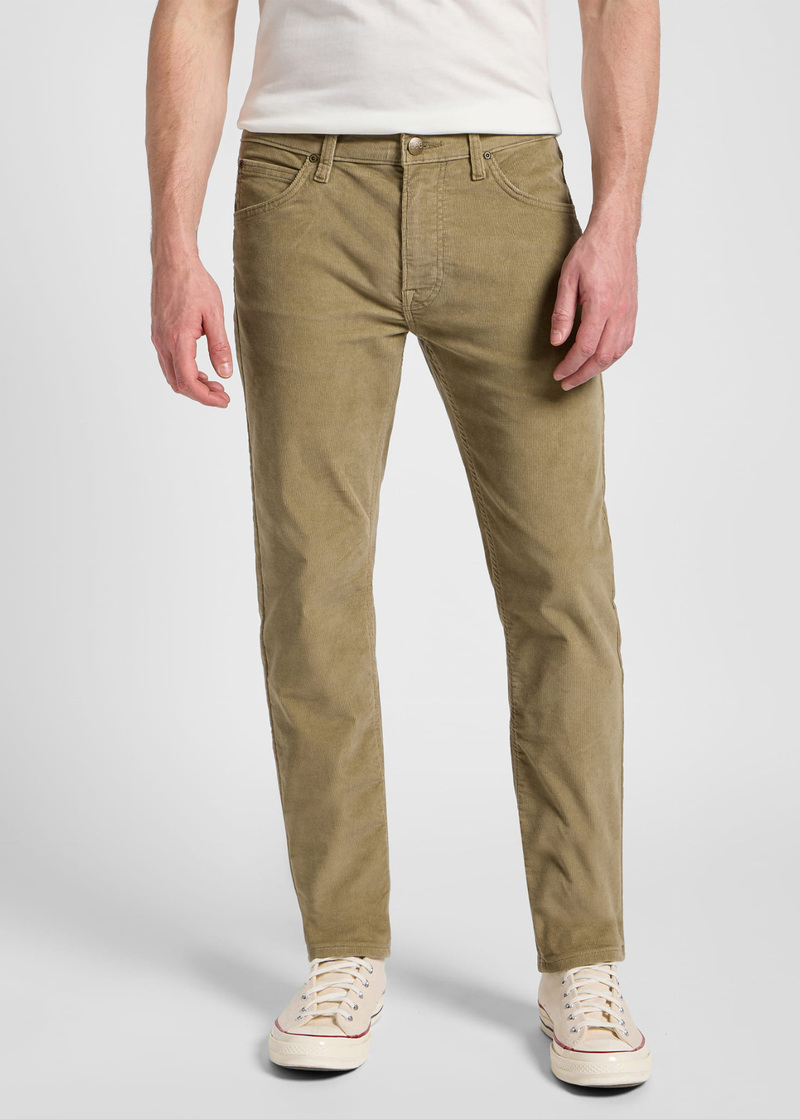 Lee Daren Zip Fly Non Denim Scar Khaki