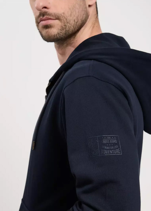 Cross Jeans Hoodie Zip Navy 001 - 25453-001